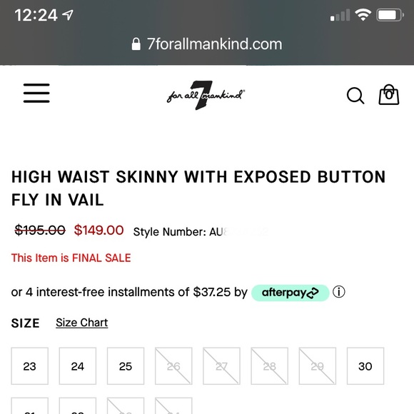 7 for all mankind jeans - Picture 9 of 10